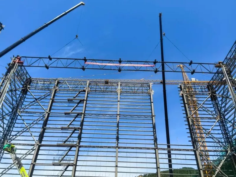EHSS သည် Hanhe Cable အတွက် အမျိုးသားအဆင့် အကာအရံခန်းမ၏ Beam ရုတ်သိမ်းခြင်းကို အပြီးသတ်သည်။