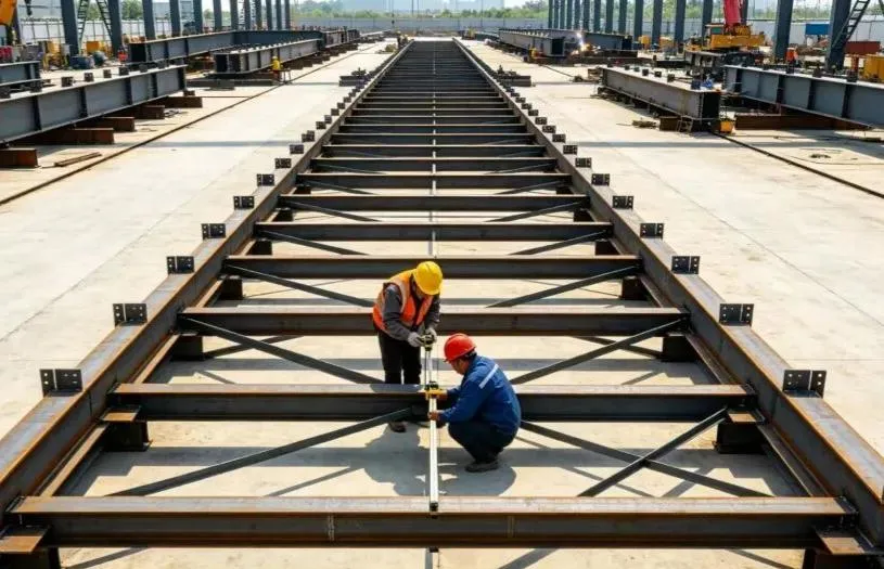 On-Site Steel Structure Assembly + Integral Hoisting Construction Workflow + Key ထည့်သွင်းစဉ်းစားမှုများ