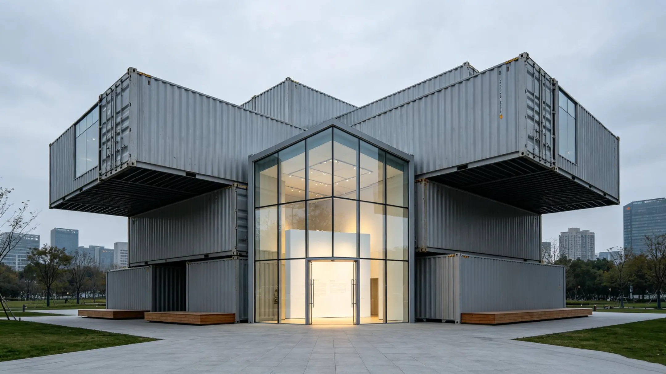 Container Exhibition Hall ဆောက်လုပ်ရေး၊