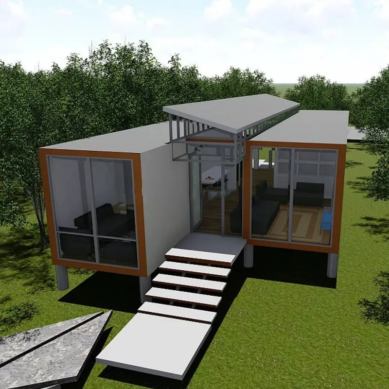 ခေါက်နိုင်သော Prefabricated Steel Structure အိမ်
