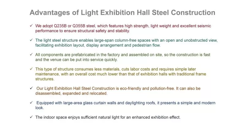 Light Exhibition Hall Steel Construction
