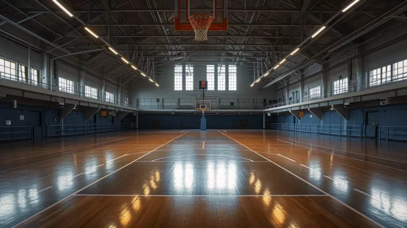 Indoor Basketball Arena Steel ဆောက်လုပ်ရေး