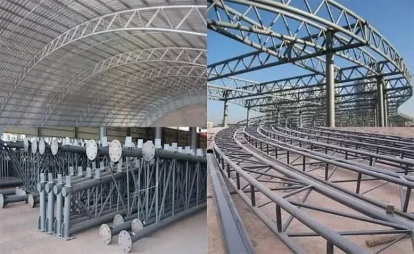 Pipe Truss Stations Steel ဆောက်လုပ်ရေး