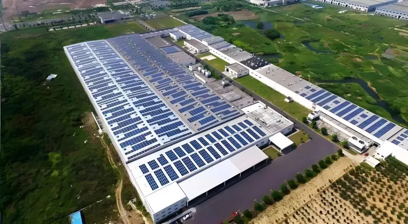 PV-Integrated Warehouse Steel ဆောက်လုပ်ရေး