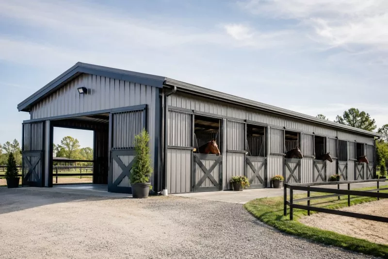 Steel Frame Horse Stable ဆောက်လုပ်ရေး