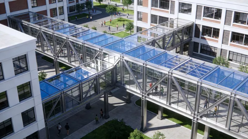 Steel Structure Campus Corridor ၊