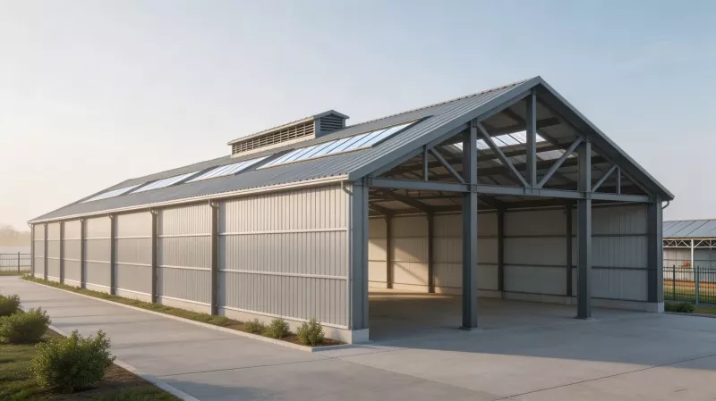 Steel Structure Chicken Shed ဆောက်လုပ်ရေး